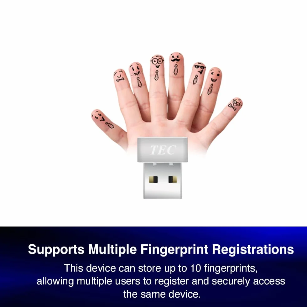 TEC SecureTouch TE-FPA3-MC czytnik linii papilarnych USB Windows Hello