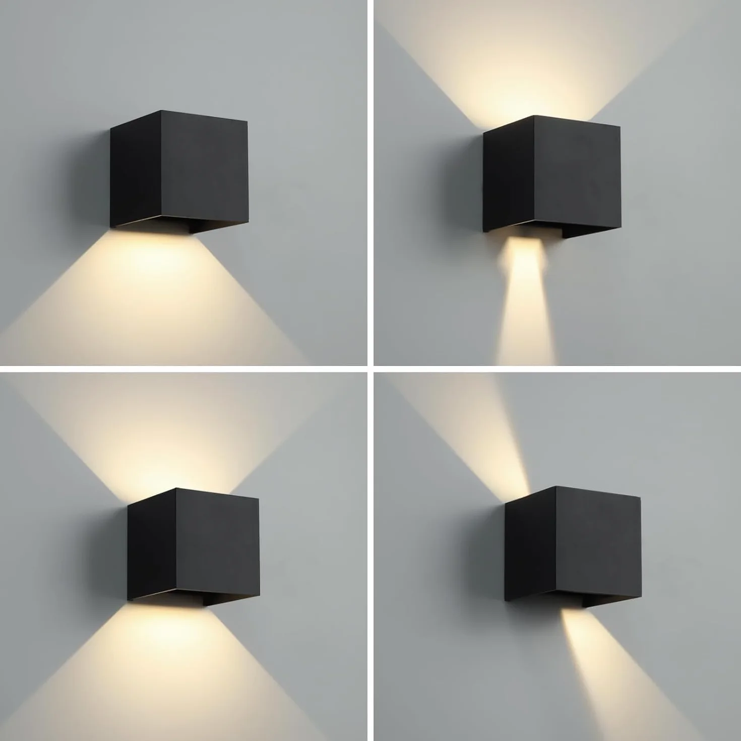 ERWEY LED kinkiet zewnętrzny IP54 12W regulowany czarny