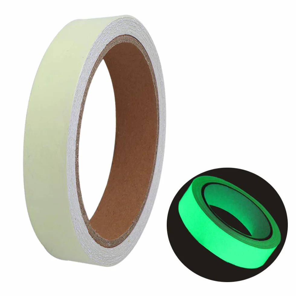 Fluorescencyjna taśma klejąca zielona 5 m x 2 cm świecąca w ciemności samoprzylepna