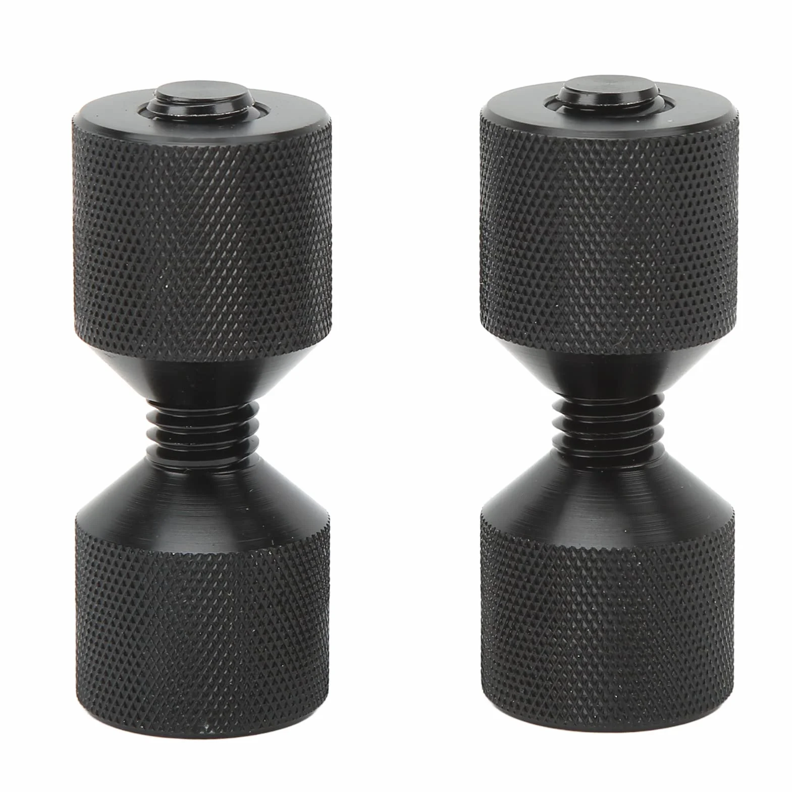 Dwa Hole Pins Set, 2Pcs Aluminum 2 Hole Flange Alignment Pin łatwe w użyciu trwałe gwintowane dwa Hole Pins z Anodized Oxide Black Finish dla samochodu statku dużych maszyn
