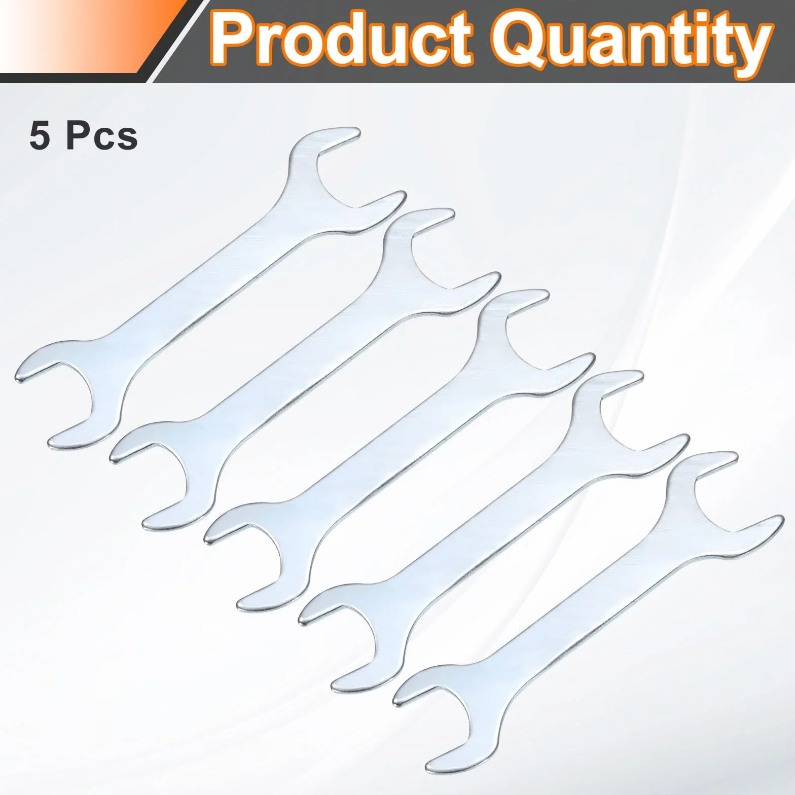 QUARKZMAN 5 sztuk podwójnych kluczy płaskich 17 mm x 19 mm metryczny ocynkowany
