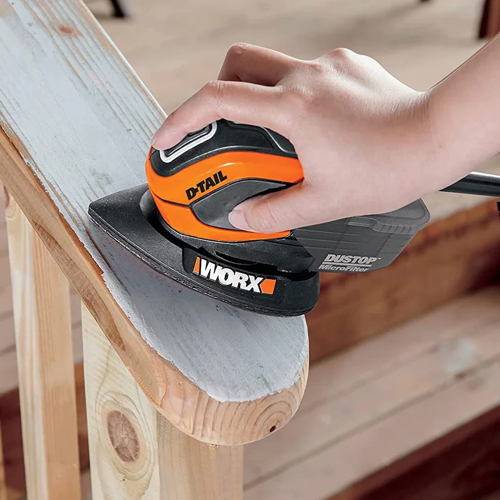 WORX WX648 szlifierka 65 W 230 V ergonomiczna ręczna Duststop mikrofiltr
