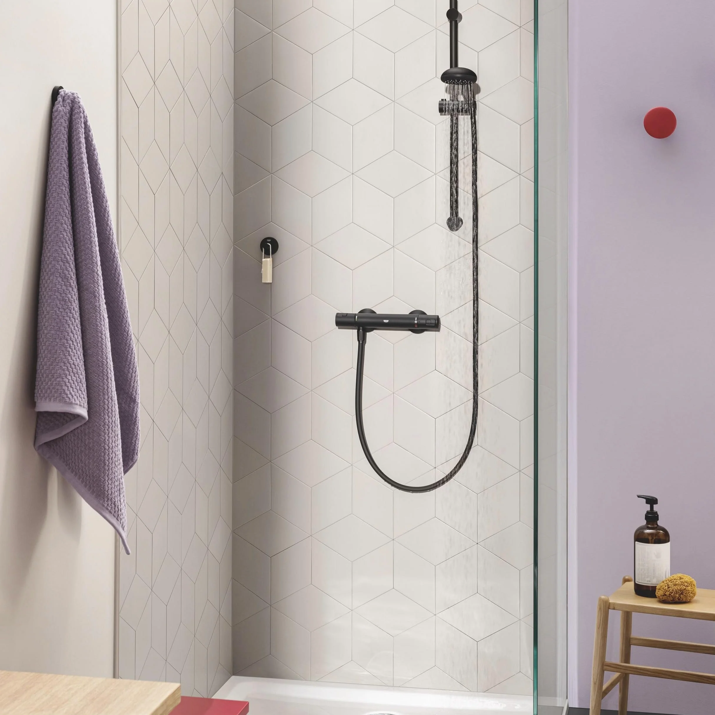 GROHE Precision Start 345942430 bateria prysznicowa z termostatem, matowa czerń