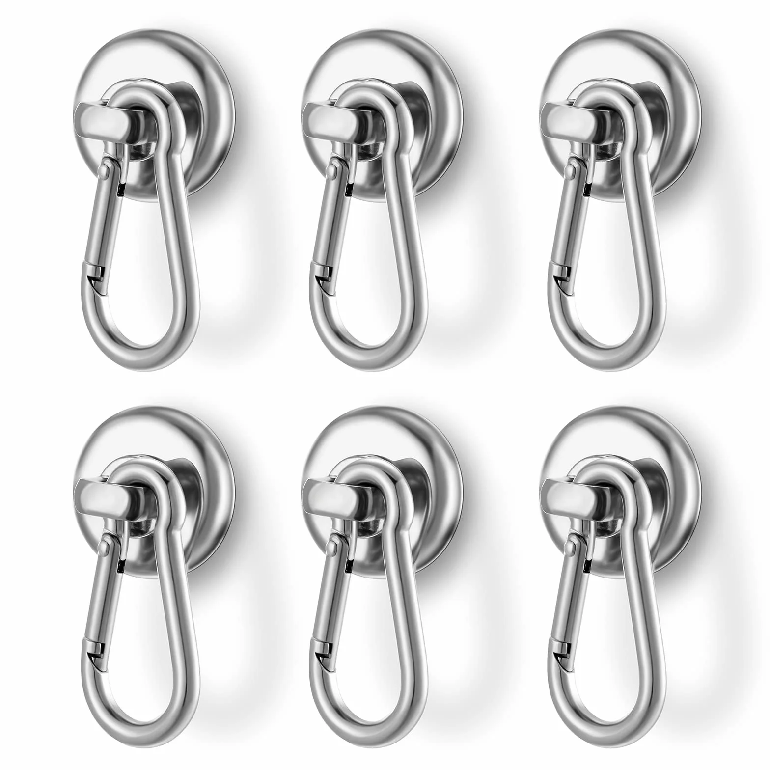 Magnesy neodymowe haczyki magnetyczne 25 mm siła ciągnąca 22,6 kg obrotowy 6 sztuk