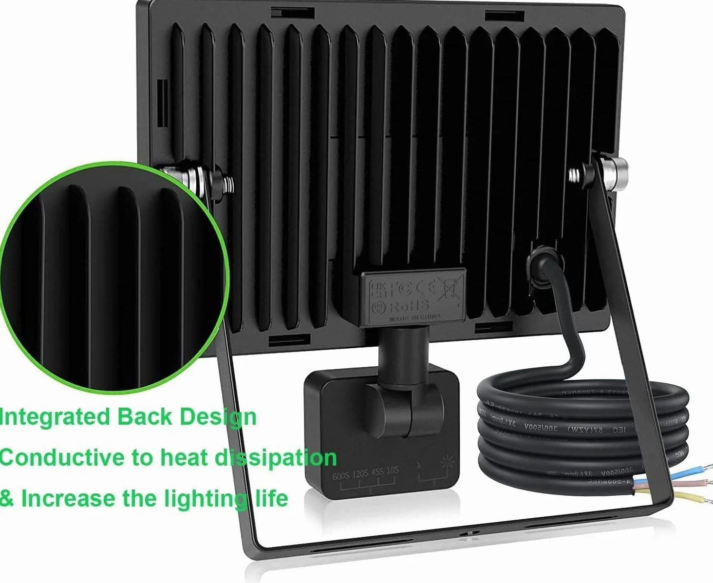 MEIKEE 35W reflektor LED z czujnikiem ruchu 3000LM 6500K IP66 wodoodporna lampa punktowa do ogrodu