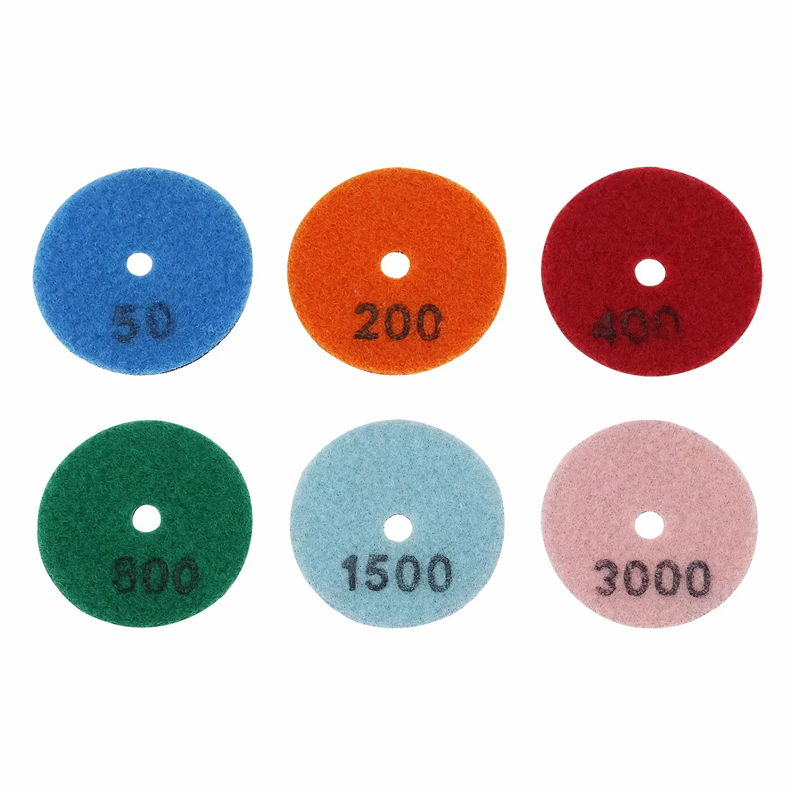 Suche diamentowe podkładki polerskie 55 mm 50# 200# 400# 800# 1500# 3000# do granitu kamienia