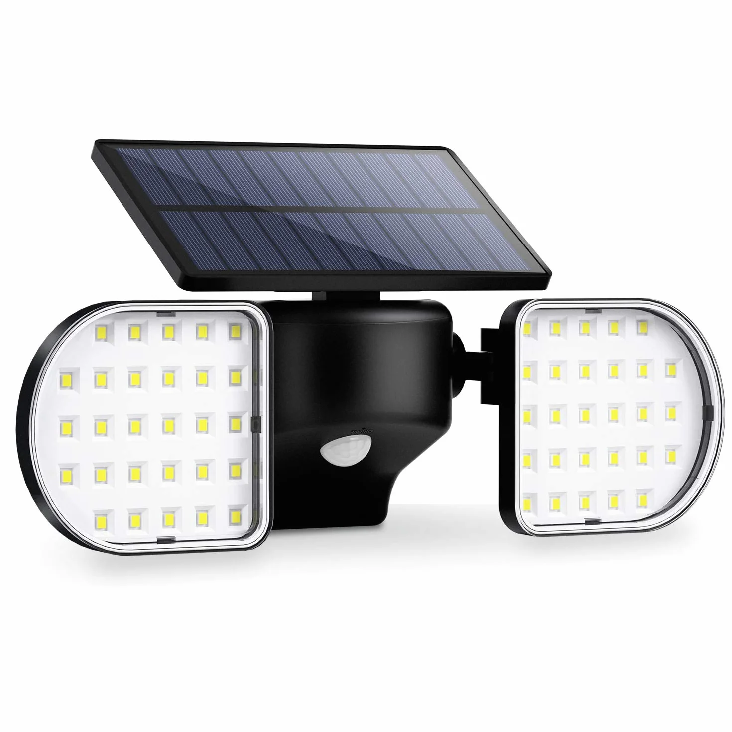 OUSFOT Zewnętrzne Solarne Lampy Ogrodowe 2200 mAh IP65 Zewnętrzne Lampy Ścienne z Czujnikiem Ruchu 360° Regulowany Zewnętrzne Światła