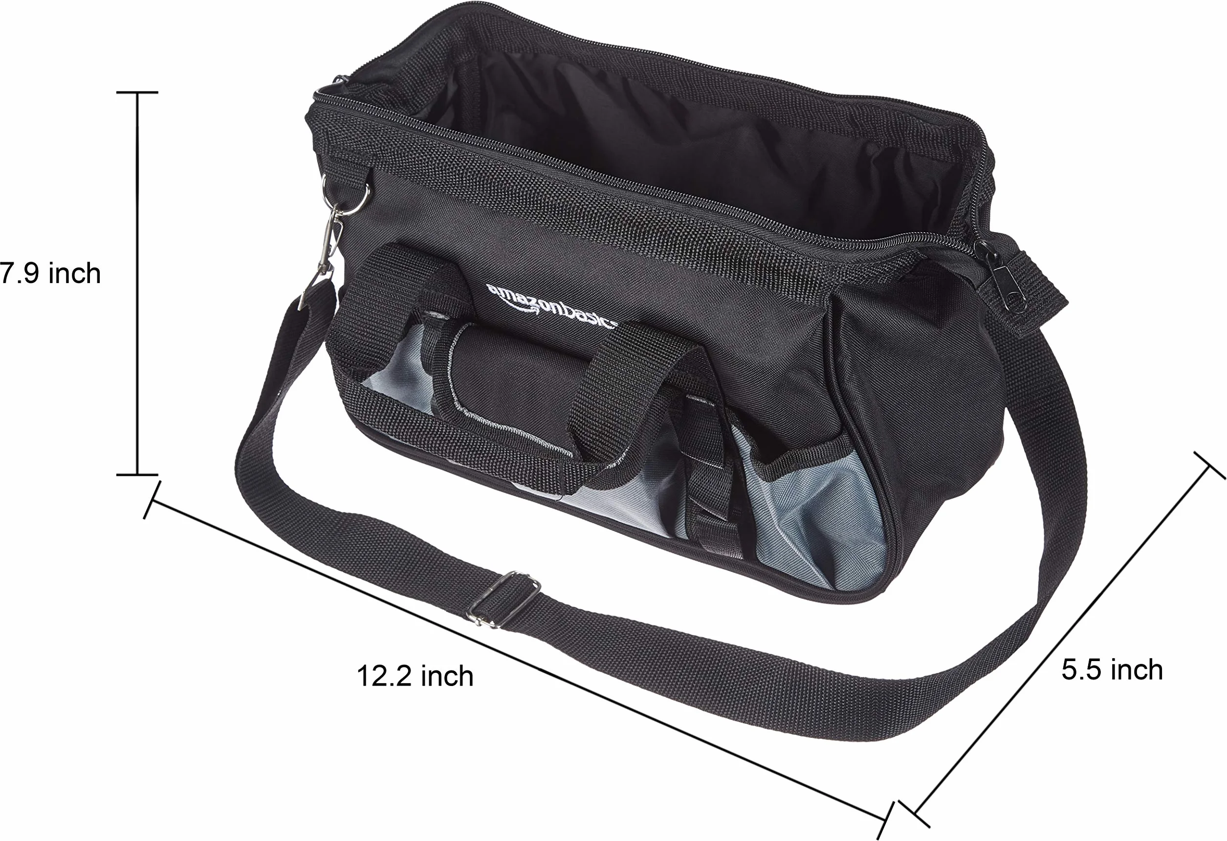 Amazon Basics Torba na narzędzia 32 cm szara srebrna