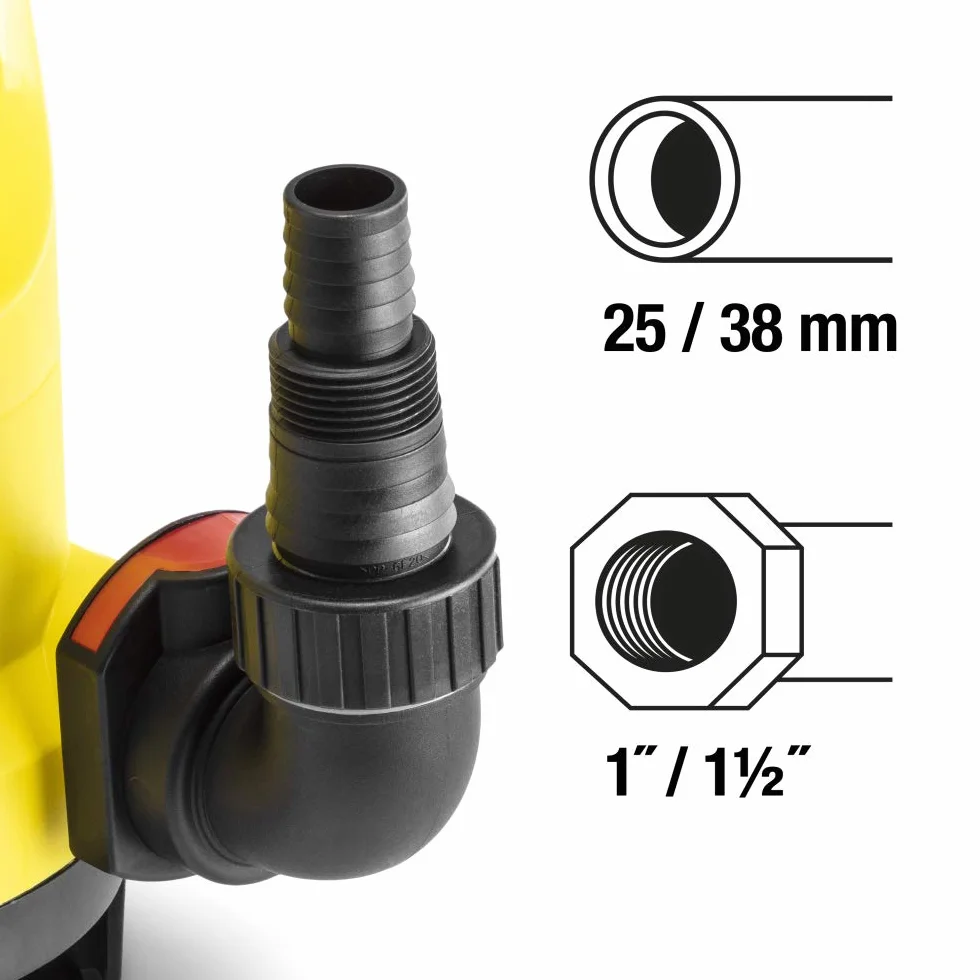 TROTEC Pompa zanurzeniowa TWP 4036 E – do brudnej wody, 7500 l/h, 400 W, 7 m, IPX8