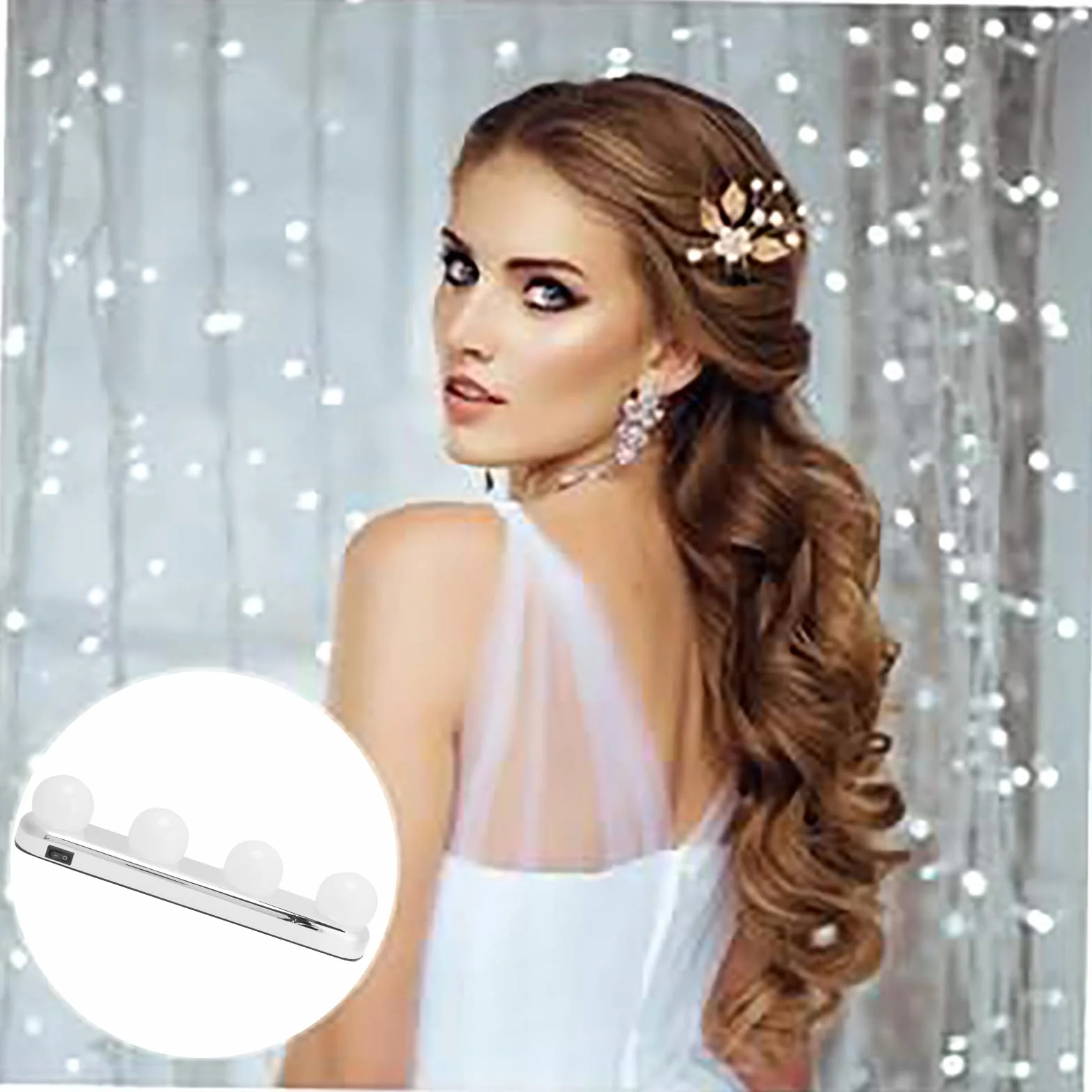 Światła do makijażu LED 4 żarówki regulowane temperatura barwowa Vanity Lights oświetlenie łazienkowe