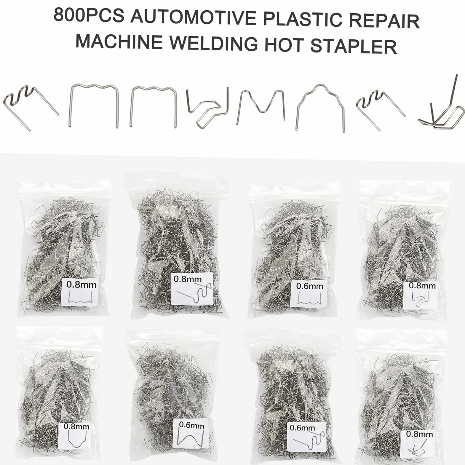 800PCS Plastikowe Zszywacze Samochodowe Ze Stali Nierdzewnej 304 8 Rodzaje Nylon PVC ABS