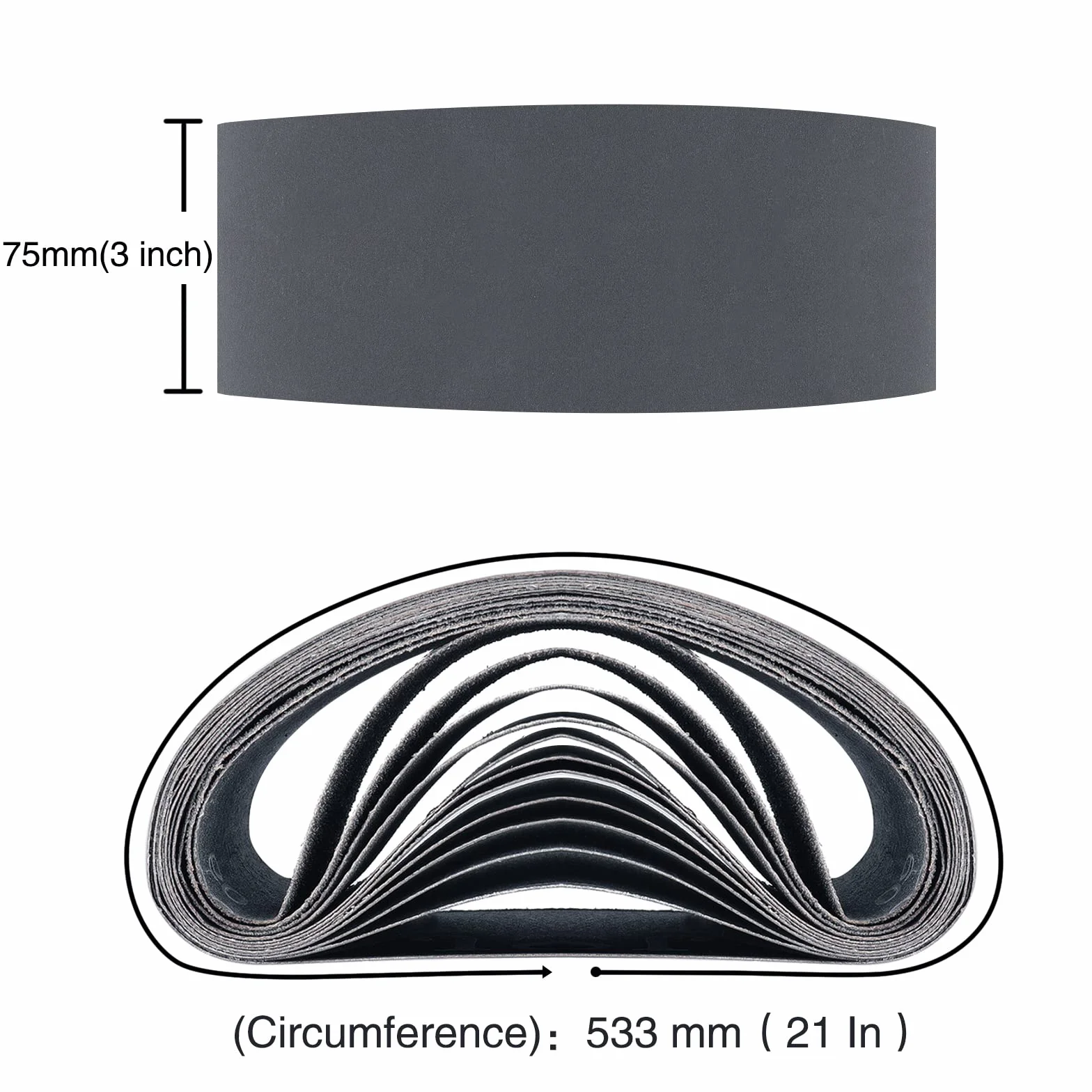 Taśma szlifierska 75 x 533 mm 12 szt. węglik krzemu 60/120/240/400/600/800 ziarnistości do ostrzenia noży