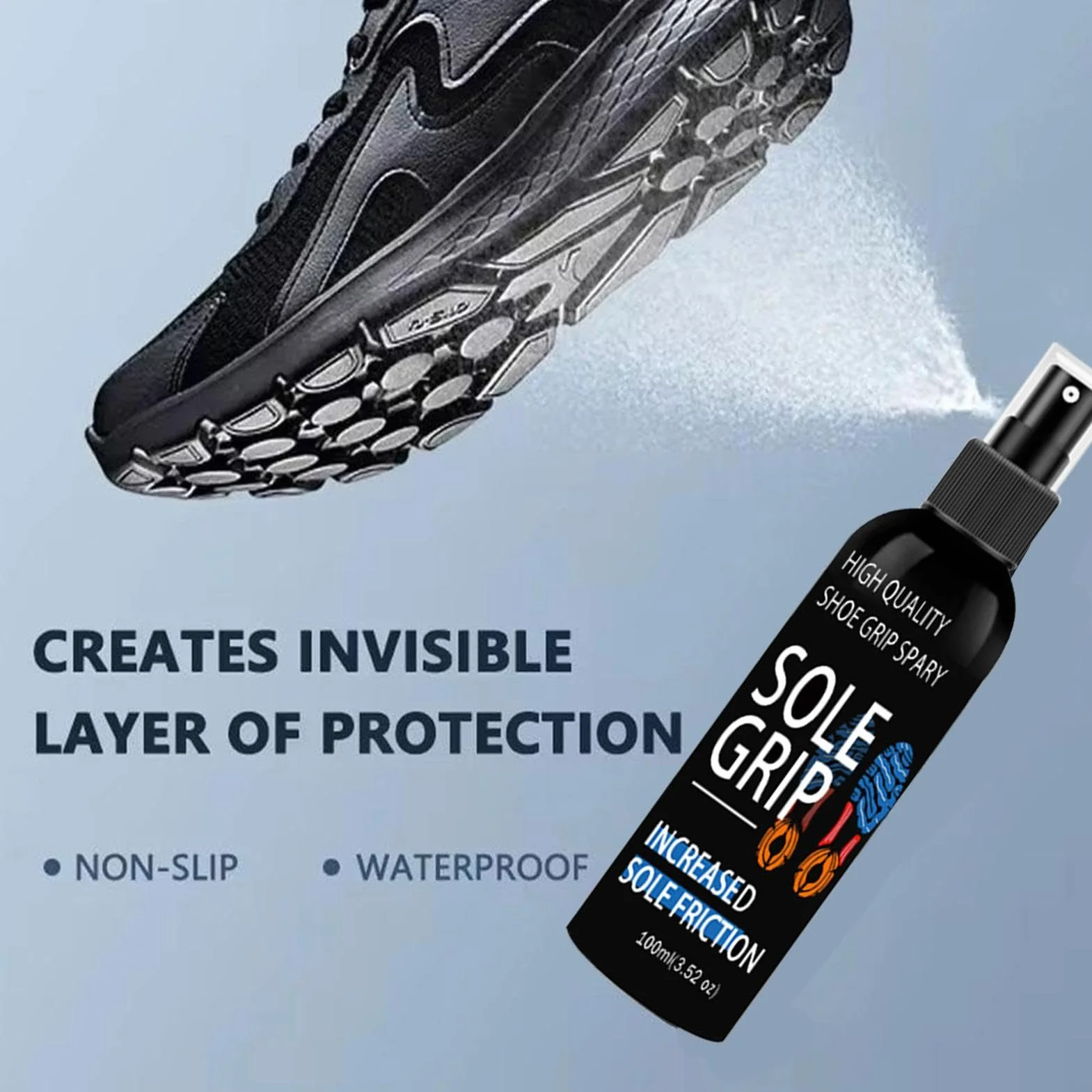 Sneaker Grip Spray | Basketball Shoe Grip Spray | Shoe Sole Traction Sprays | 100ml Shoe Grip Sprinkling | Sneaker Traction Enhancer | Provides Better Hold For Athletes During Fast Movements