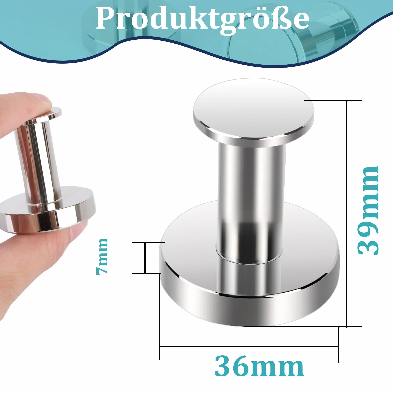 Magnesy neodymowe N52 36 mm ekstra mocne haki magnetyczne 4 sztuki