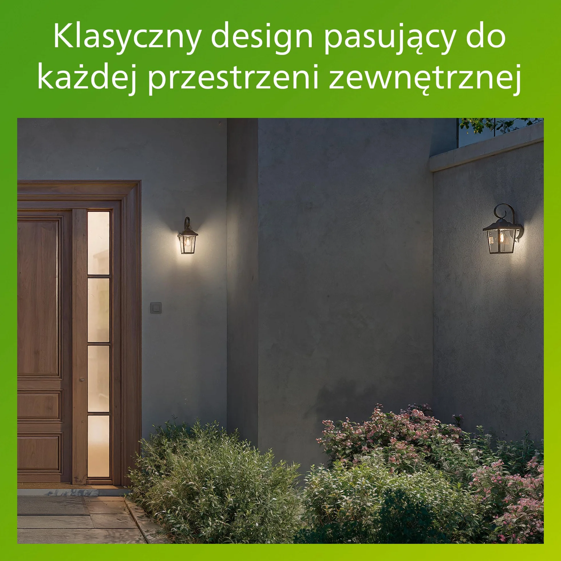 Philips Buzzard Kinkiet Zewnętrzny IP44 Aluminium Czarny E27