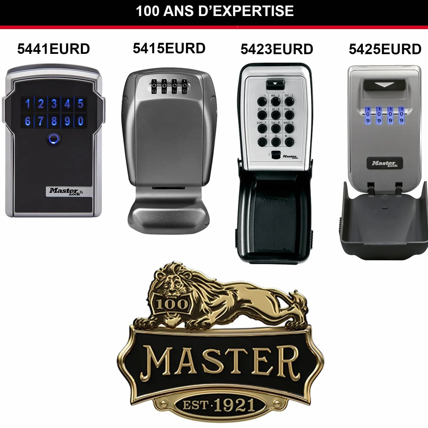 Master Lock Sejf na klucze rozmiar M uchwyt ścienny odporny na warunki atmosferyczne 5423EURD