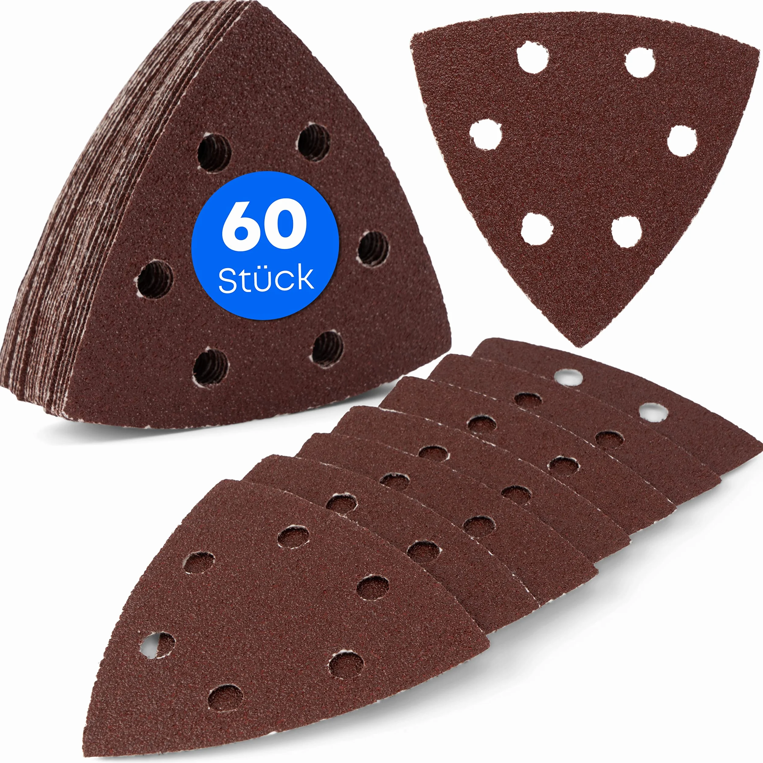 Zestaw 60 trójkątów szlifierskich Delta 93x93x93 mm ziarnistość 40-60 80-120-180-240