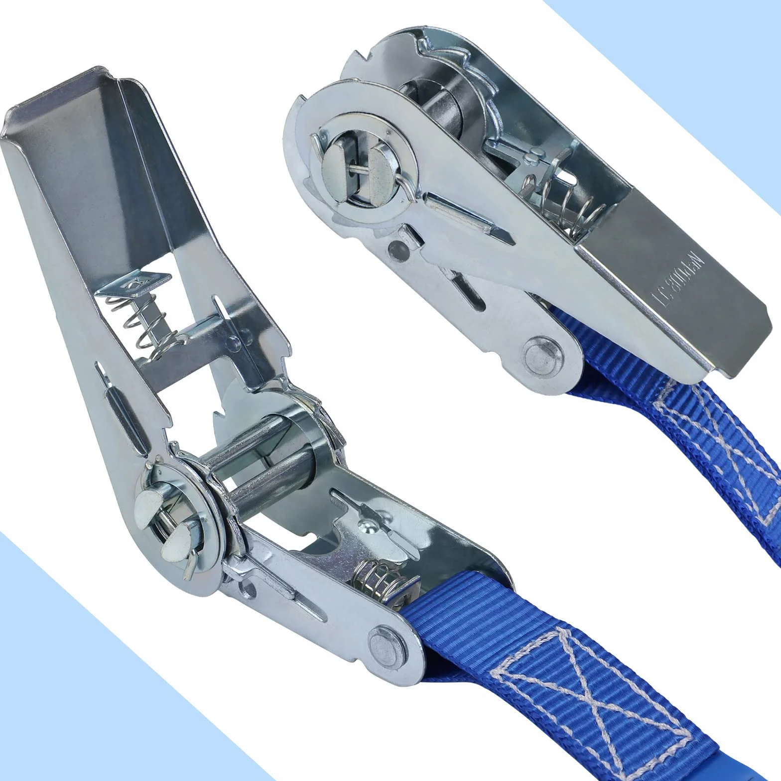 Pas mocujący z grzechotką zestaw 4 sztuk 6 m 25 mm 800 kg DIN EN 12195-2