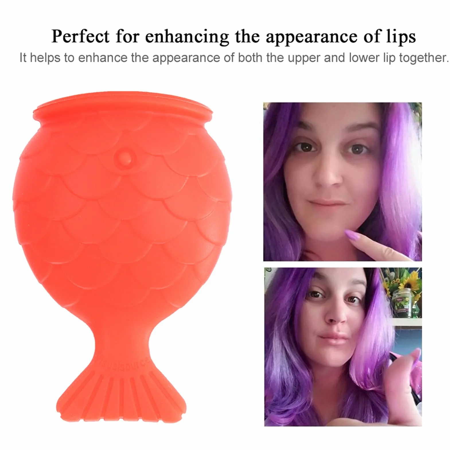 Lip Plumper, Warga Plumper Przyssawka, Przenośny Kształt Ryby Wargi Plumper Enhancer Urządzenie do Powiększania Ust Przyrząd Kosmetyczny dla Kobiet