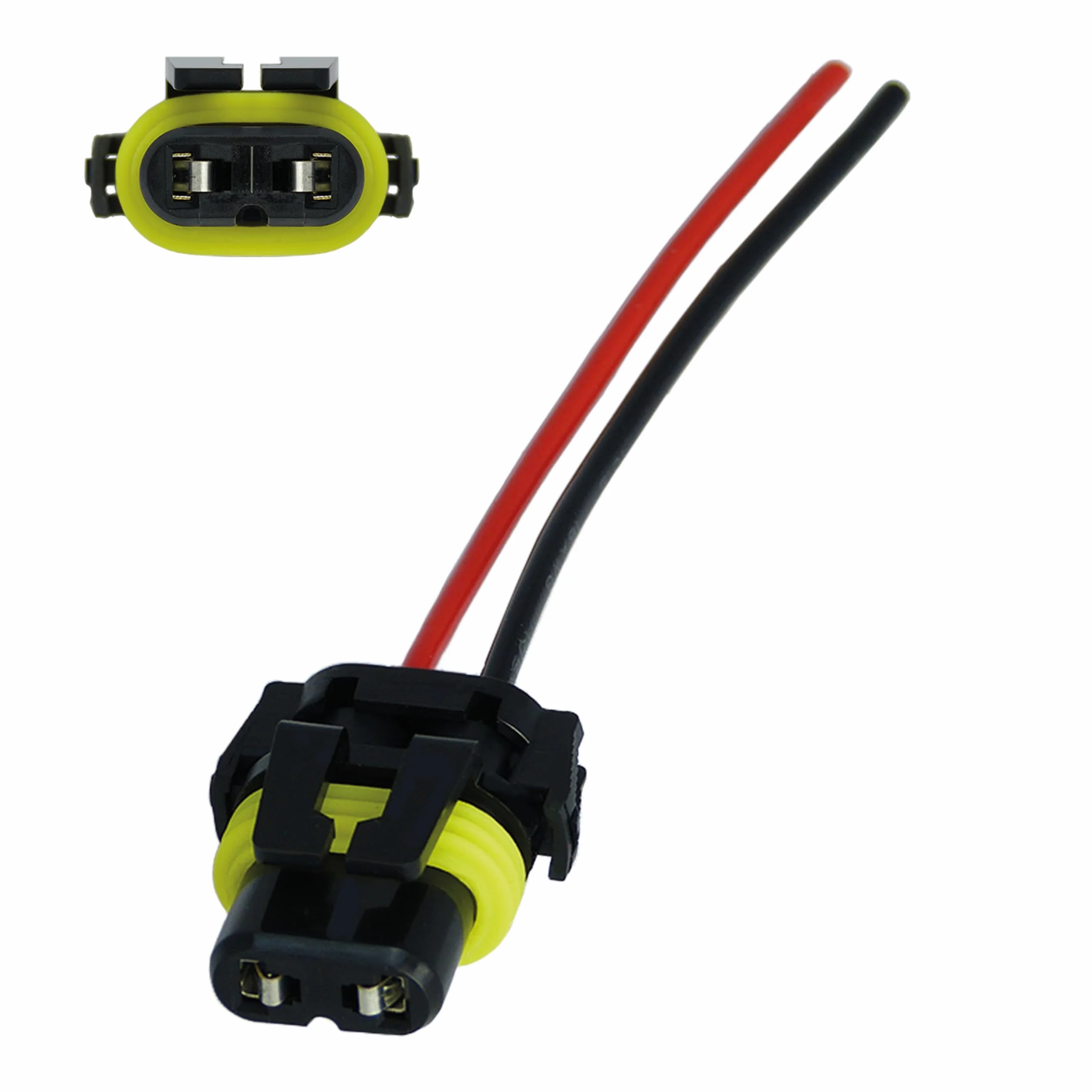 L & P Car Design 1 x HB4 żarówka gniazdo oprawka oprawka lampy gniazdo lampy wtyczka lampy P22d 9006 z kablem do żarówek