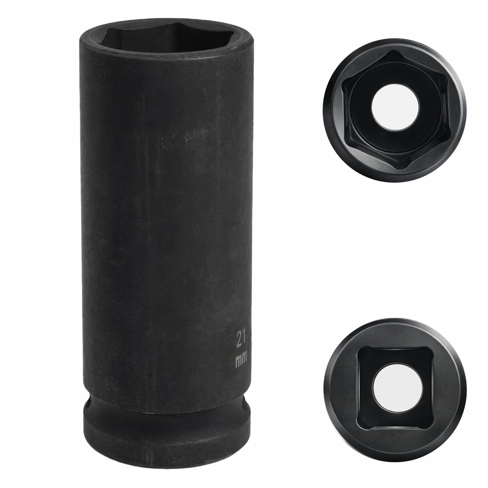 Nasadka długa sześciokątna 1/2" 21 mm CR-MO stal chromowo-molibdenowa 78 mm