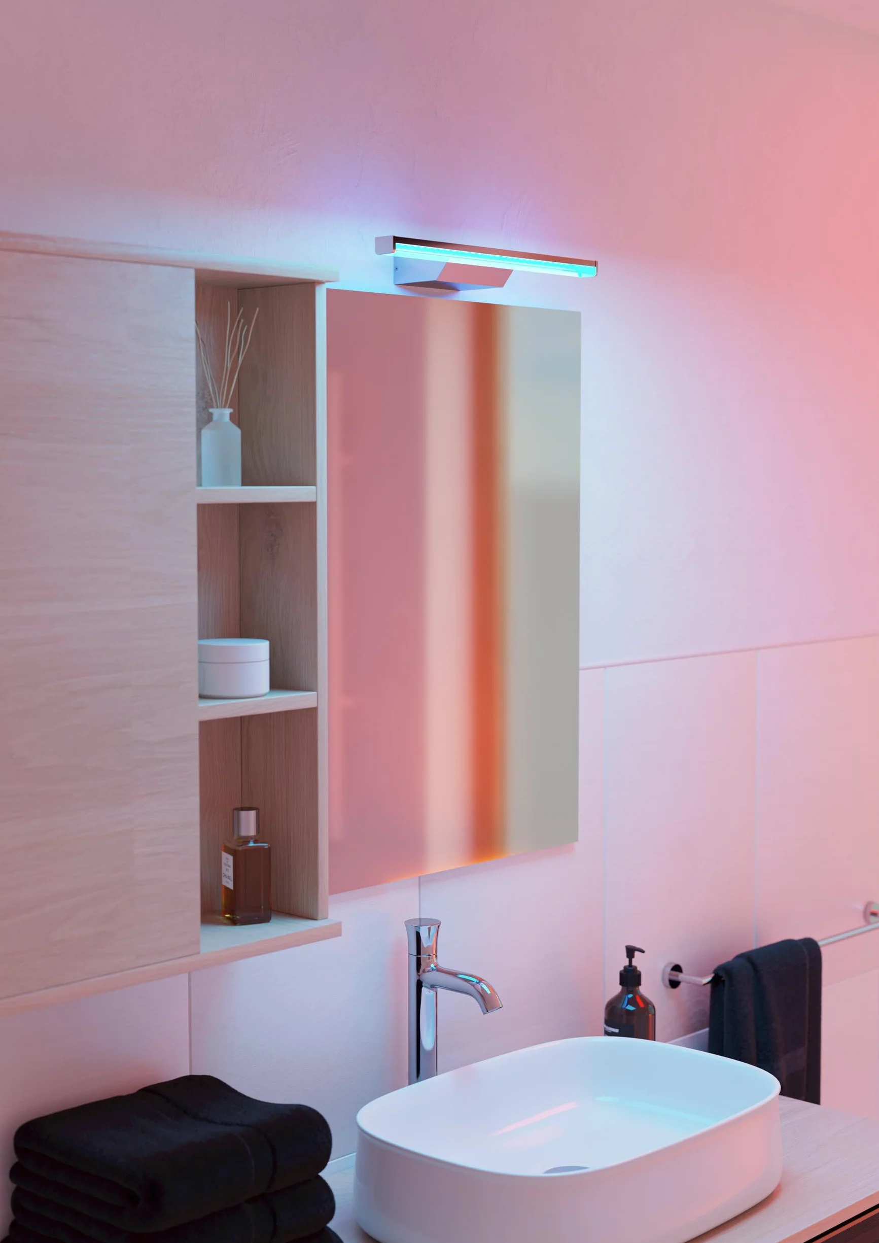 Eglo Regello-Z Connect Lampa Led do Lustra 60 cm Zigbee Alexa Regulowana Barwa Światła RGB Ściemniana Łazienkowa Srebrna