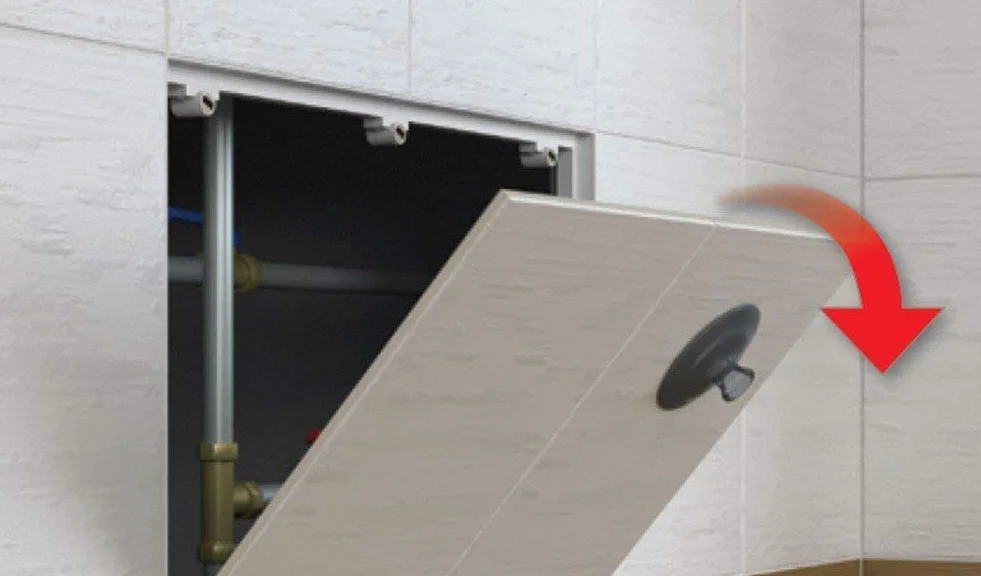 Magnetyczna klapa kontrolna do płytek 300 x 150 mm biała