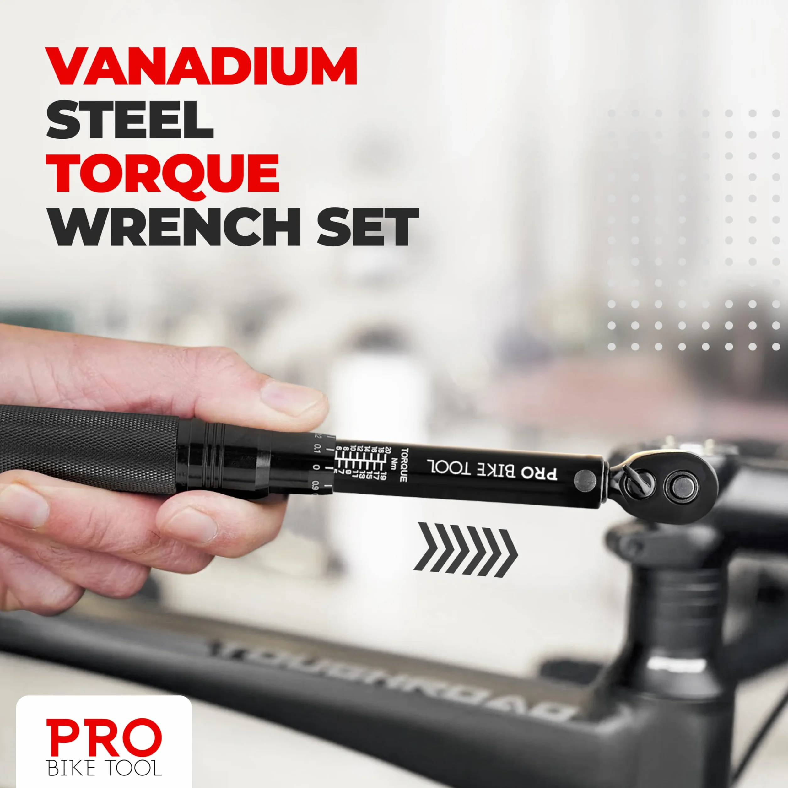 Pro Bike Tool Zestaw kluczy dynamometrycznych do roweru czarny