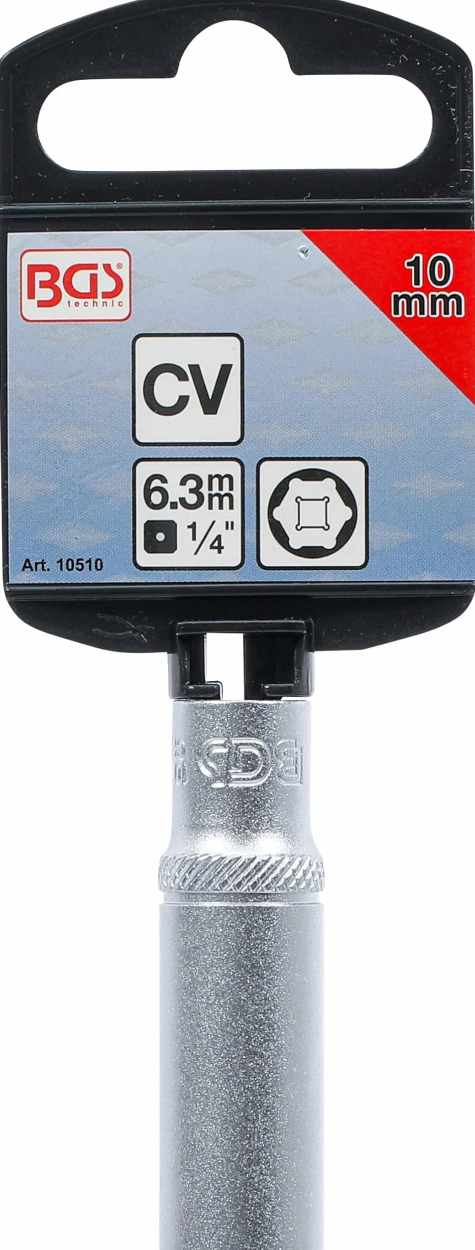 BGS 10510 Nasadka sześciokątna głęboka 6,3 mm (1/4") 10 mm