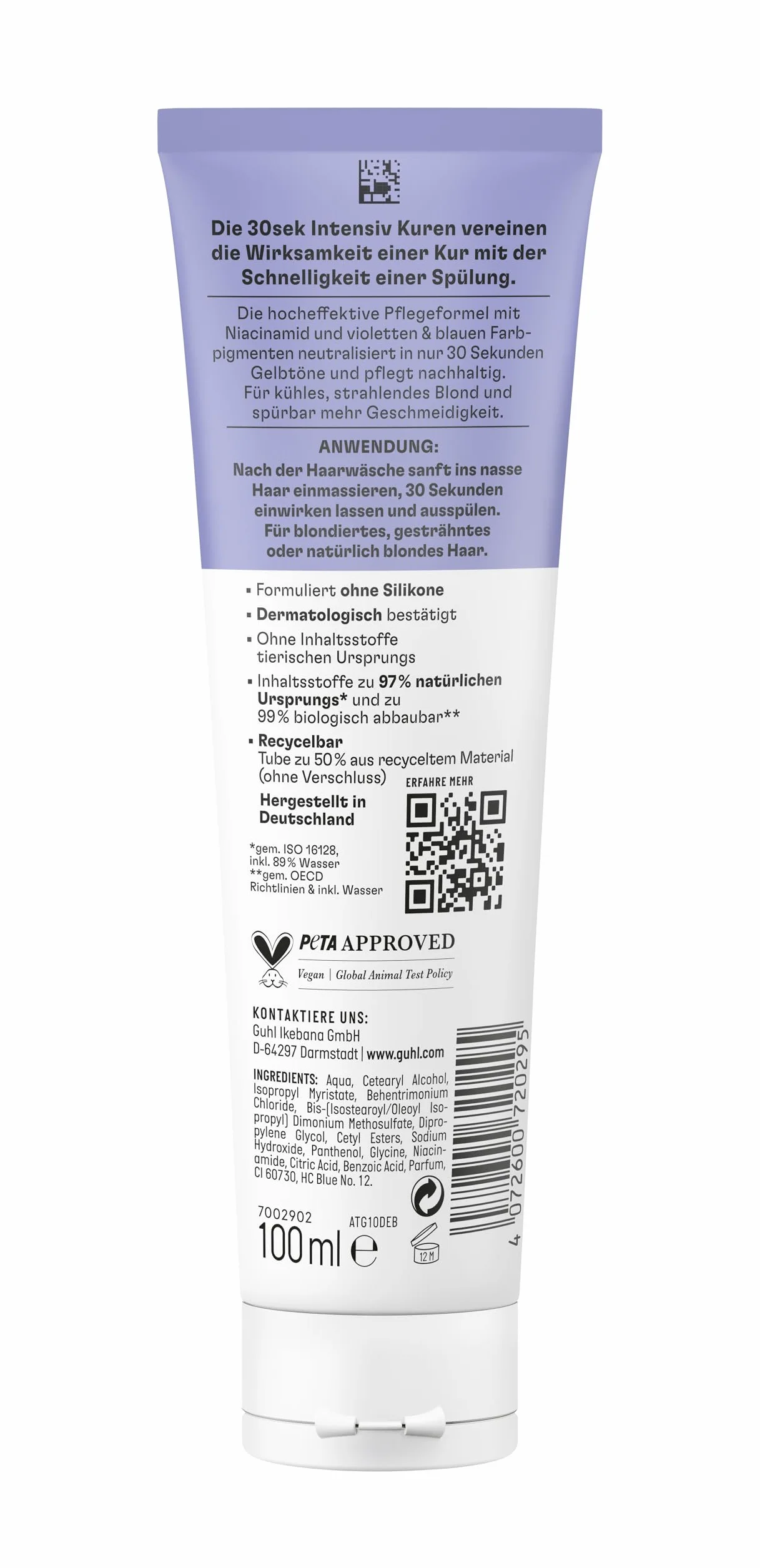 Guhl 30_Sek Kuracja do Włosów, 100 ml