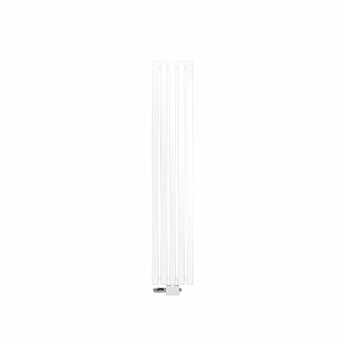 ECD Germany Grzejnik płytowy Design Stella 260 x 1400 mm biały z przyłączem środkowym zestawem termostatem płaski pionowy