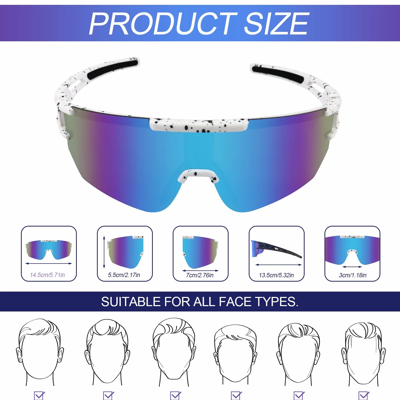 Szybkie okulary, okulary rowerowe dla mężczyzn i kobiet, okulary sportowe, ochrona przed promieniowaniem UV400, do jazdy na rowerze wyścigowym, rowerze MTB, biegania, golfa, jazdy konnej,