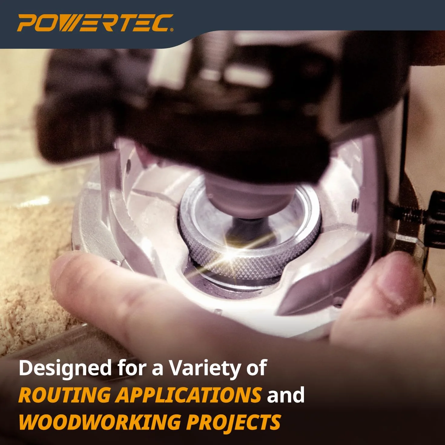 POWERTEC 71051 Zestaw prowadnic do szablonów routera 10 szt. lity mosiądz