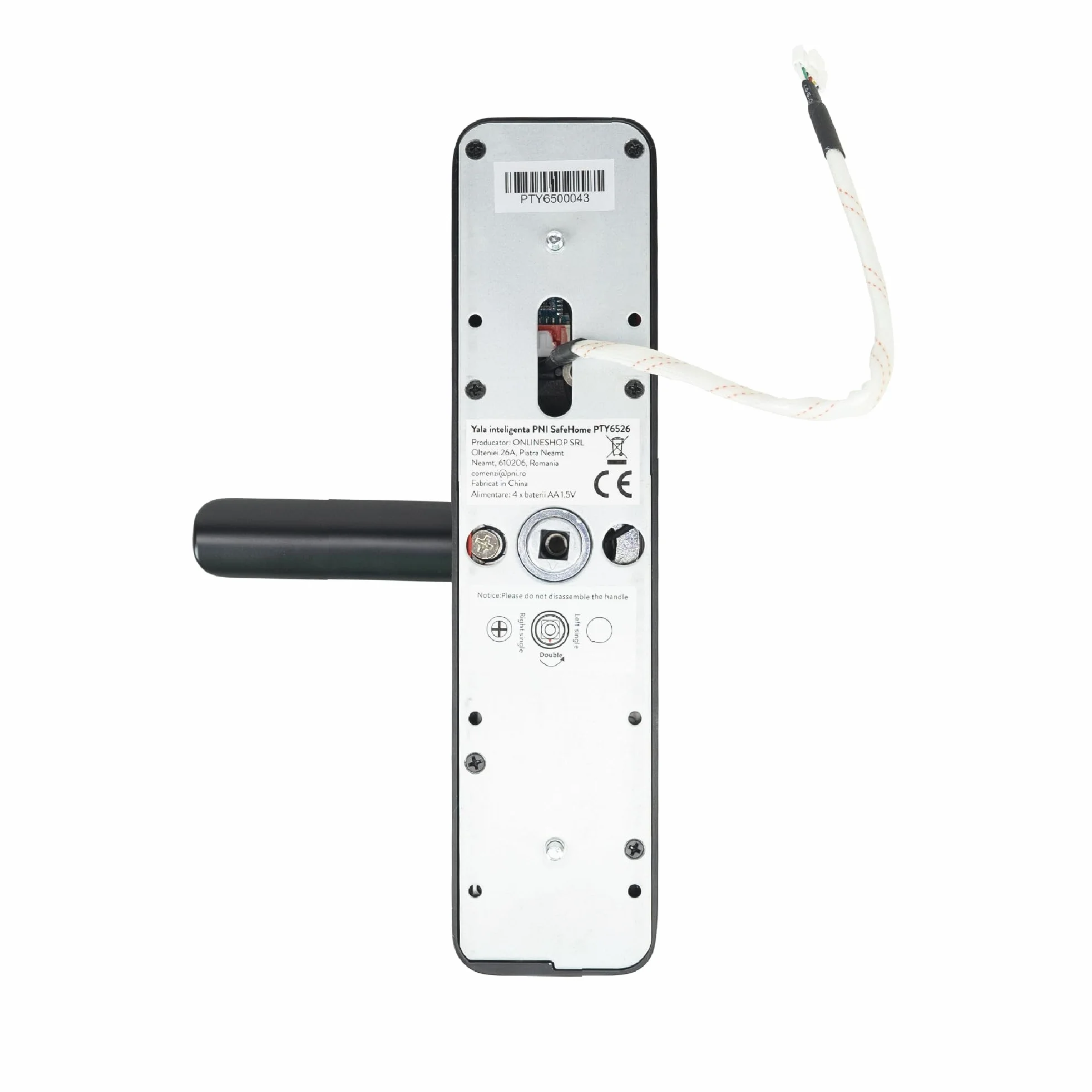 Smart Lock PNI SafeHome PTY6526, odcisk palca, kod, tag, aplikacja Tuya Smart