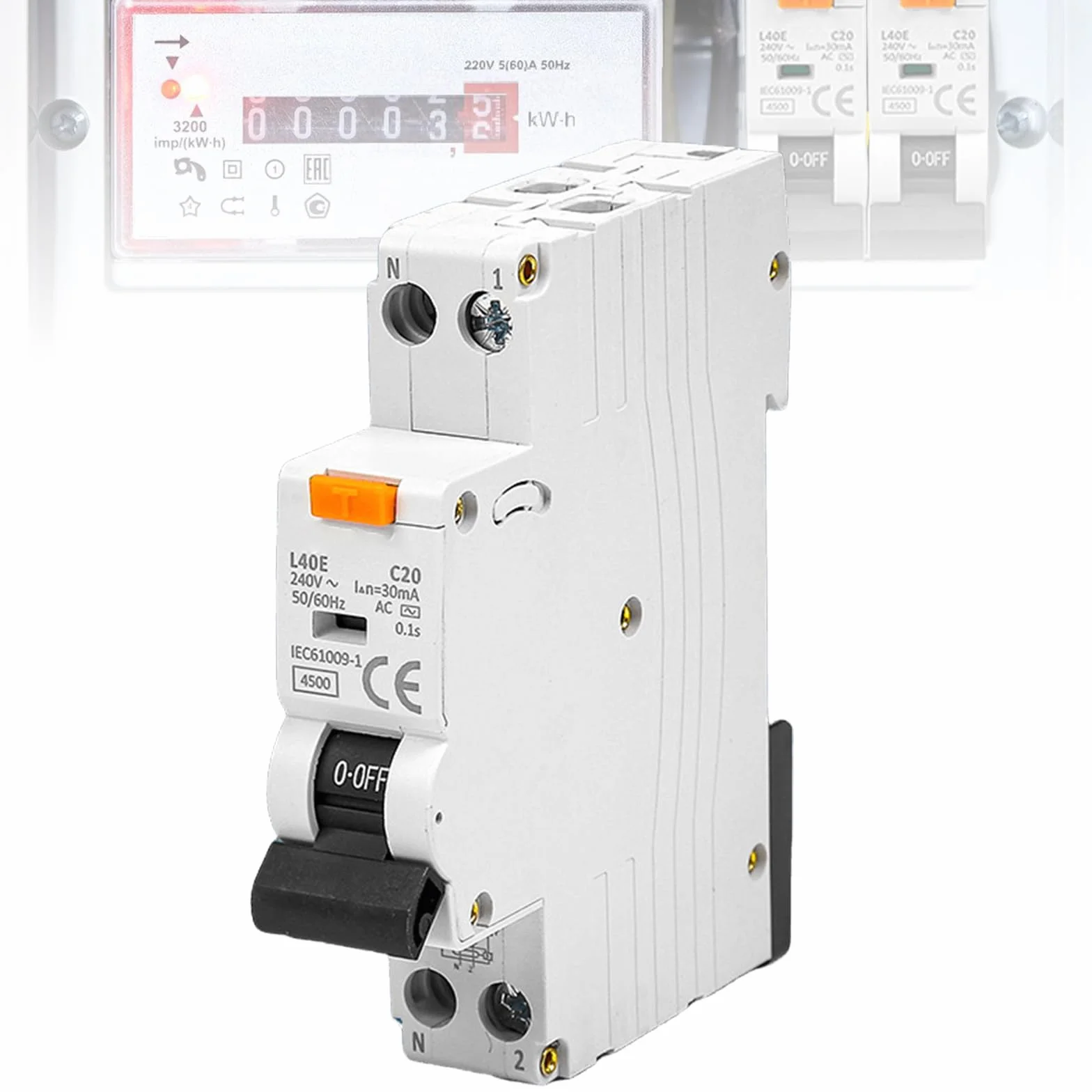 Wyłącznik ochronny 25 A 30 mA RCBO 1P+N 240 V