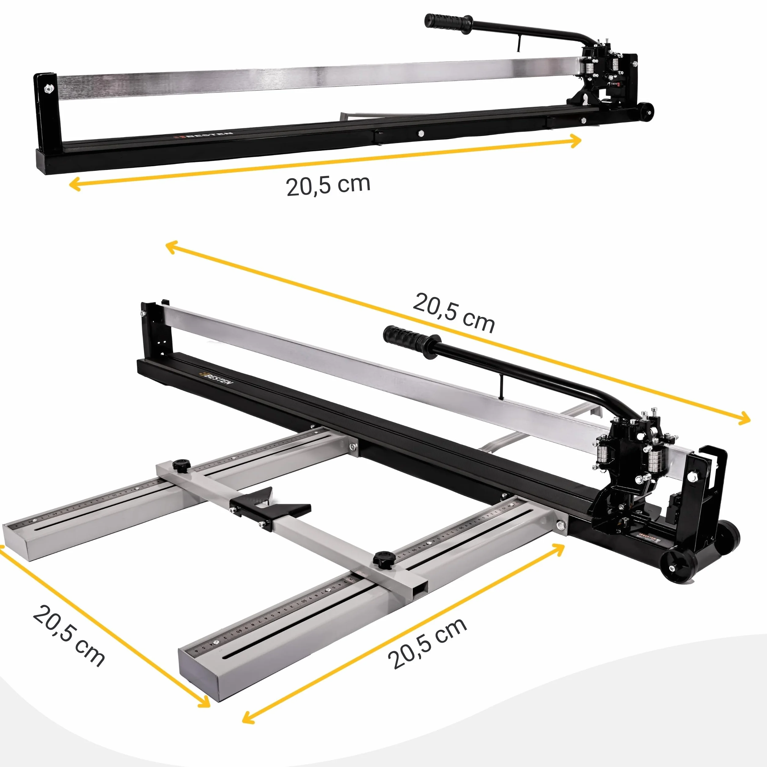 BESTEN Gilotyna do płytek 1200 mm laser łożyska kulkowe stalowa rama