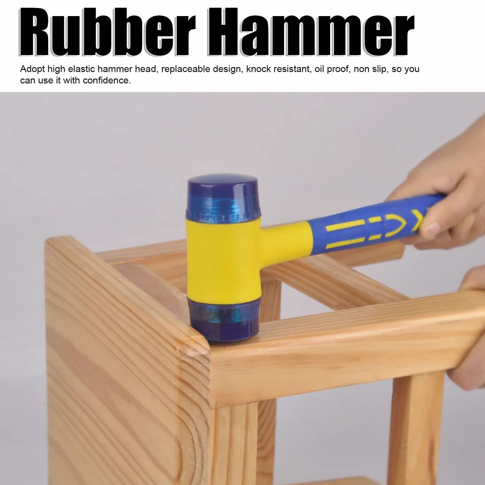 Hammer Rubber 9,7 Uncji Mini Zdejmowane Młotki do Drzwi Okna Obróbki Drewna Montażu Podłóg