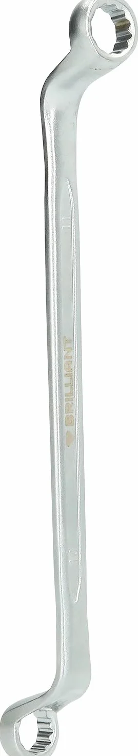 BRILLIANT TOOLS BT012902 Podwójny klucz oczkowy zagięty 10 x 11 mm