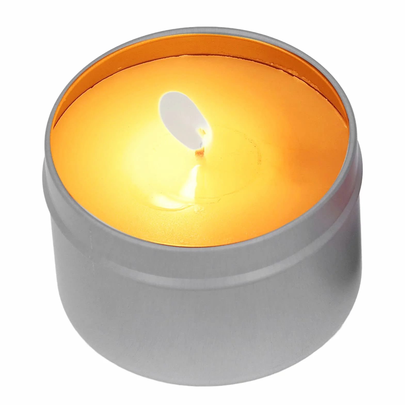 Survival Candle - 24 Godziny Długo Płonąca świeca Awaryjna, Wodoodporna Bezdymna Długo Palić świece dla Przerw w Dostawie Prądu, Natychmiastowe świece Awaryjne dla Outdoor, Camping,(Srebro)