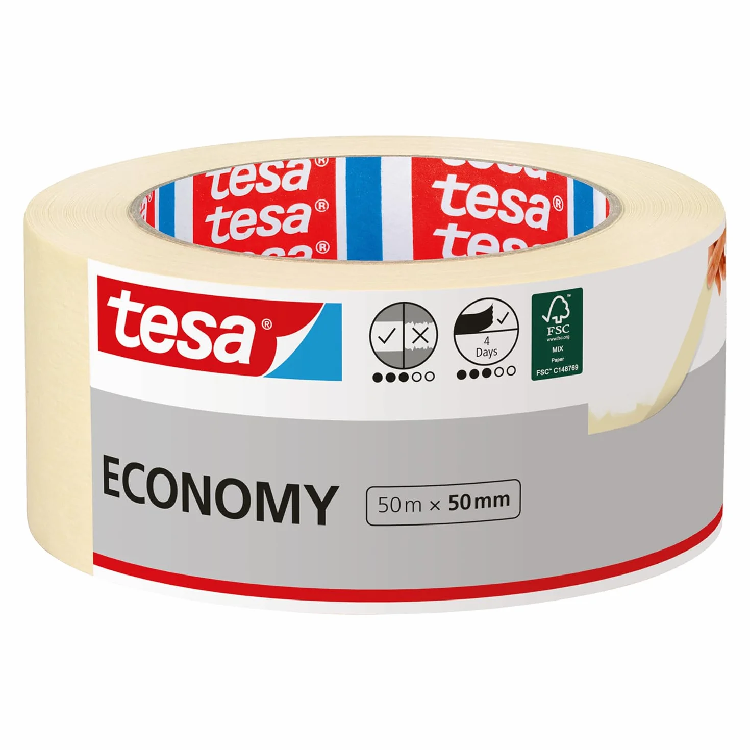 tesa taśma malarska uniwersalna 50m x 50mm do maskowania bez rozpuszczalników