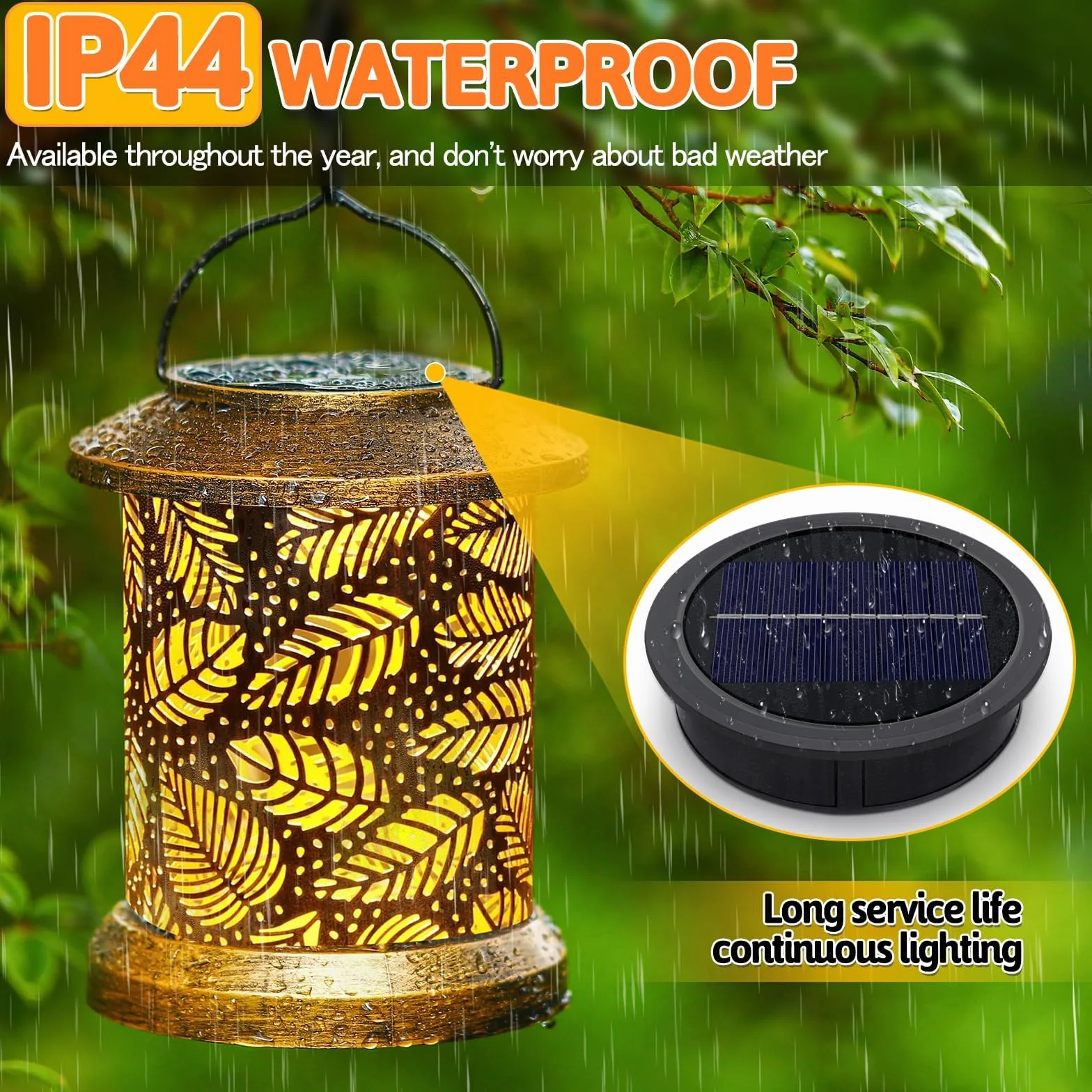 Wymienna górna część lampy solarnej 10,5 cm 3,7 V 1200 mAh IP44 ciepłe białe światło panel słoneczny 2 szt