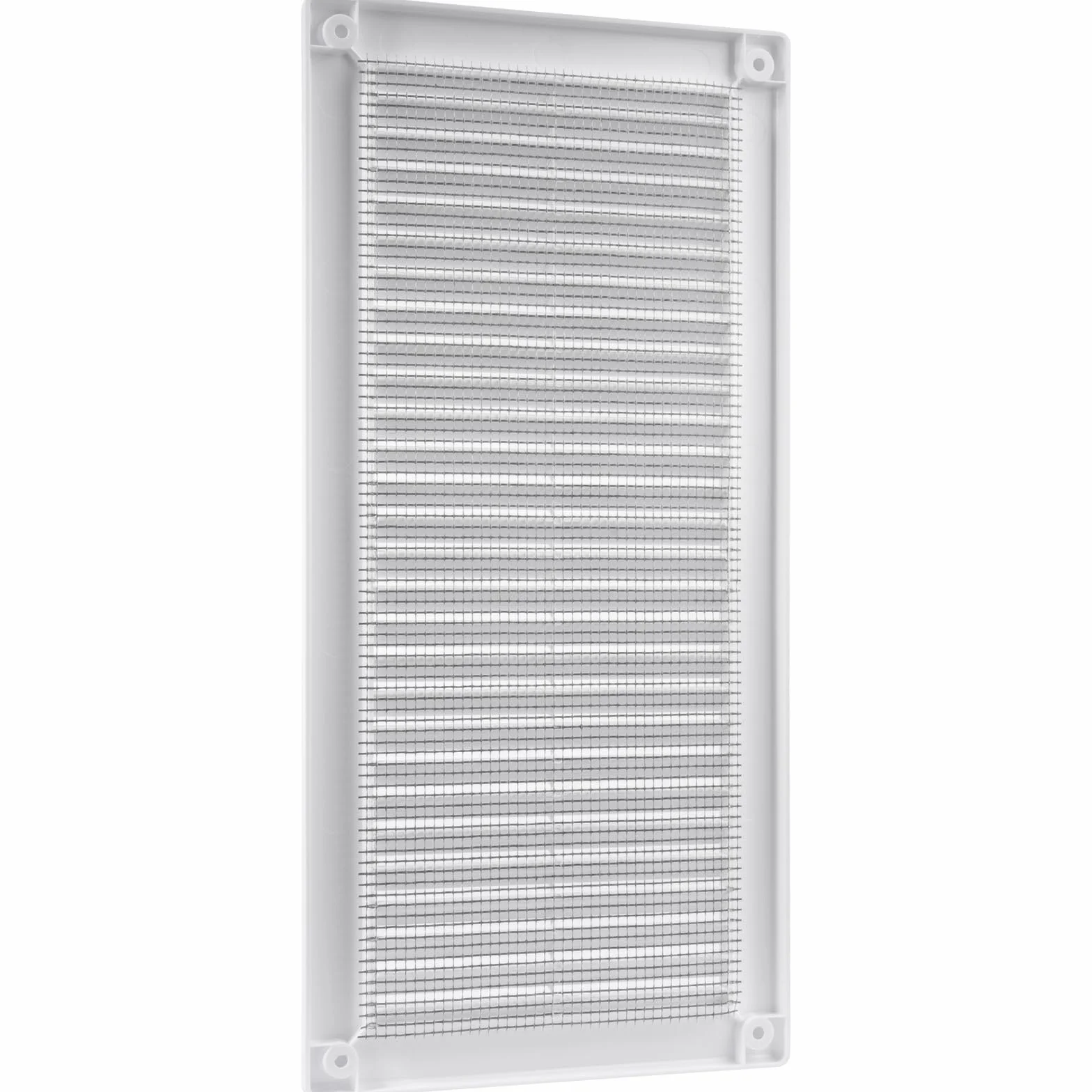 Vent Systems 310 x 150 mm Biała Osłona Wentylacyjna Płaska Prostokątna z Moskitierą Kratka Wentylacyjna HVAC