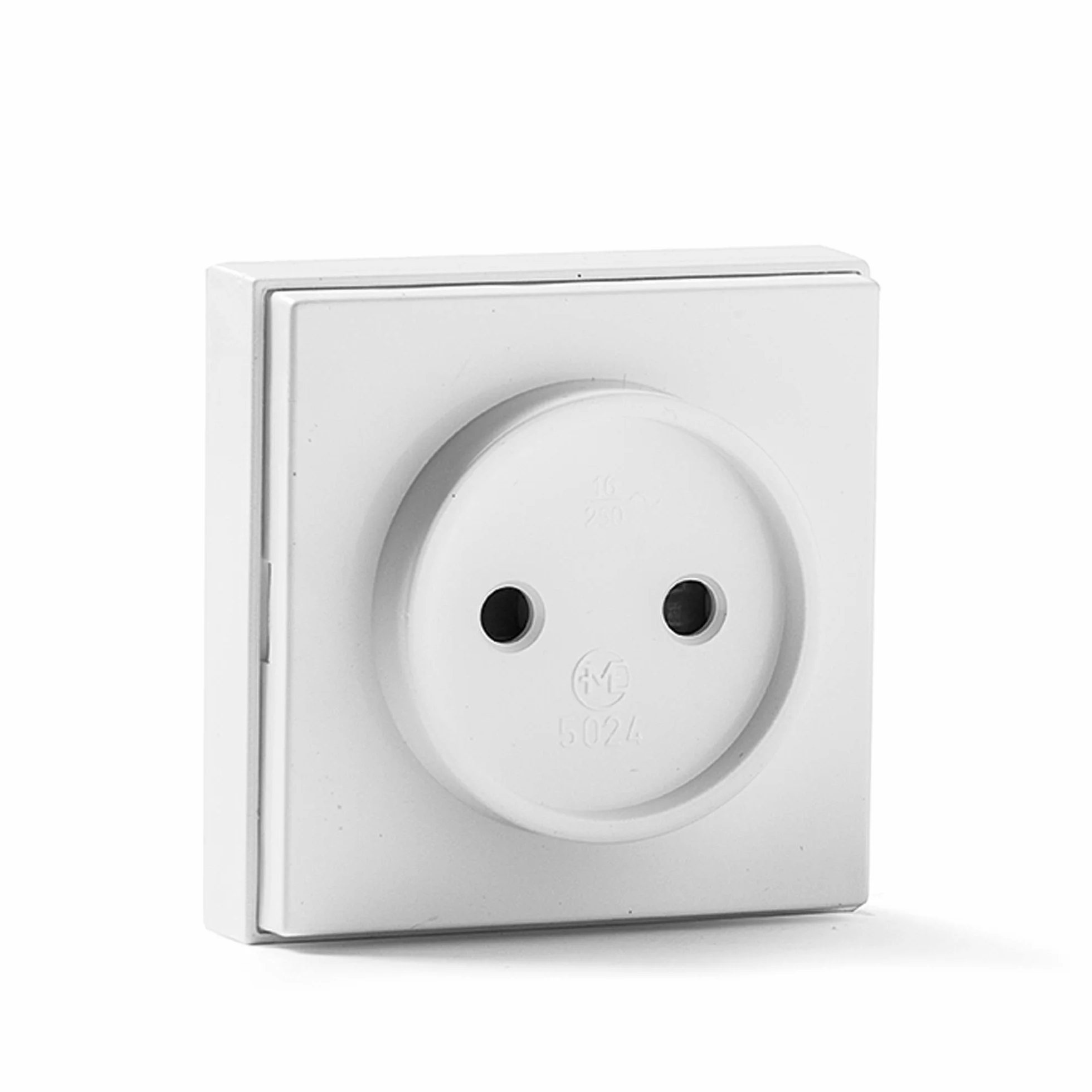 FAMATEL Gniazdo wtykowe natynkowe 65x65 mm 16A 250V Seria 5000 białe