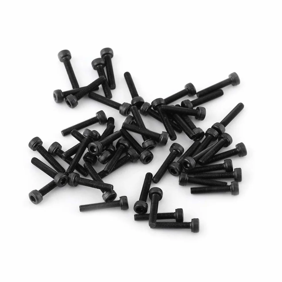 Zestaw śrub z łbem sześciokątnym Akozon M3 ze stali węglowej 12,9 klasy stopowej 4-50 mm 50 sztuk