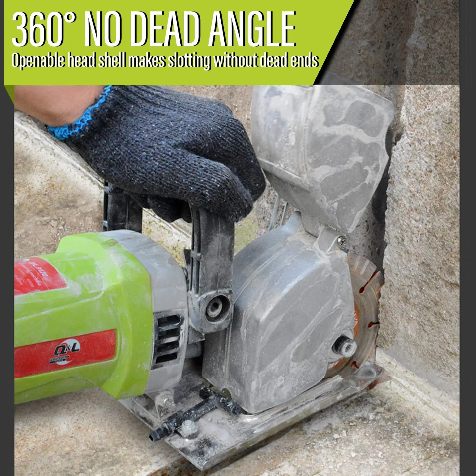 Bruzdownica szczelinowa 4000 W, frezarka do ścian z odsysaniem, tarcze 5 x 125 mm 33 mm, do marmuru granitu betonu