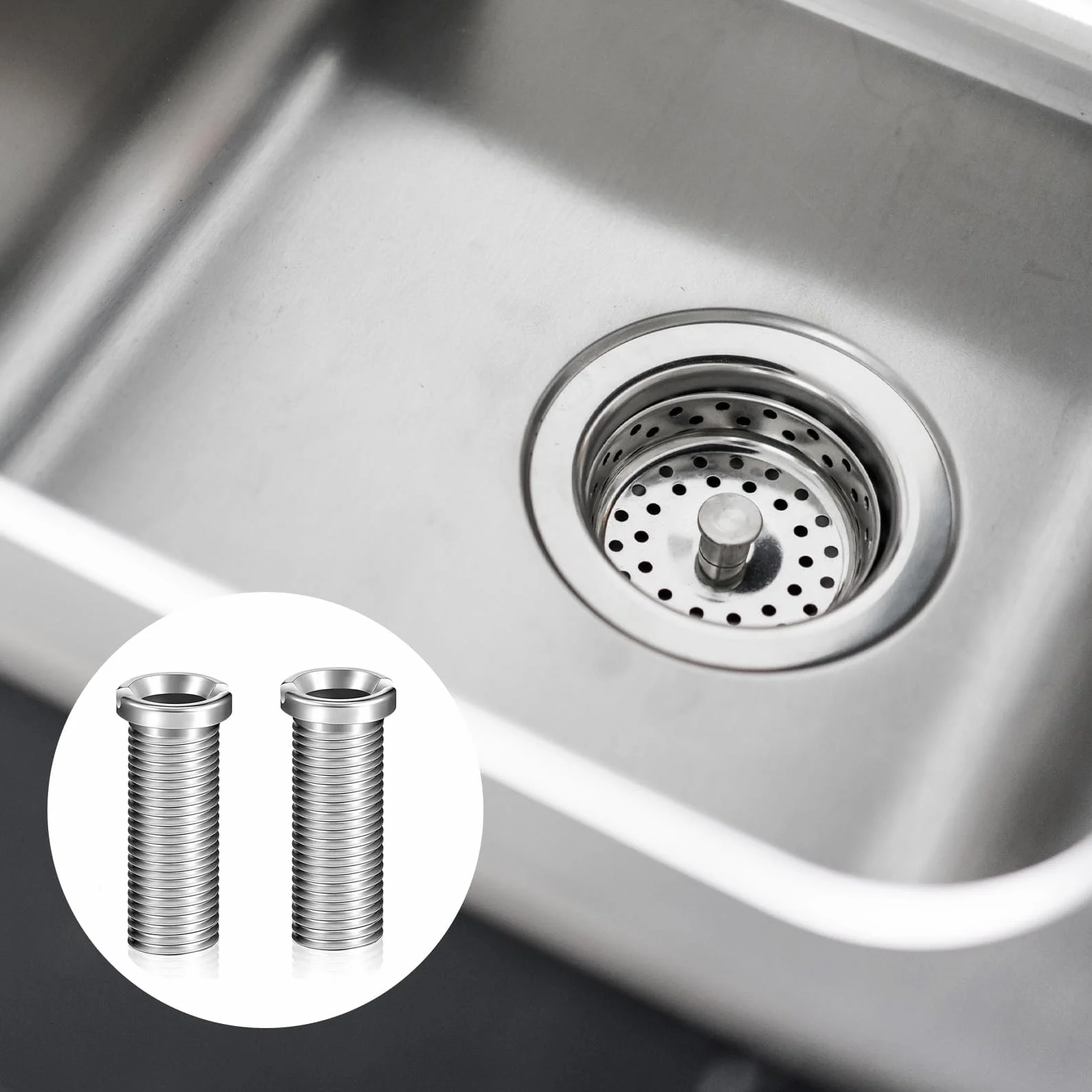 Śruba drążona zlew M12 x 35 mm stal nierdzewna 2 sztuki Schock akcesoria