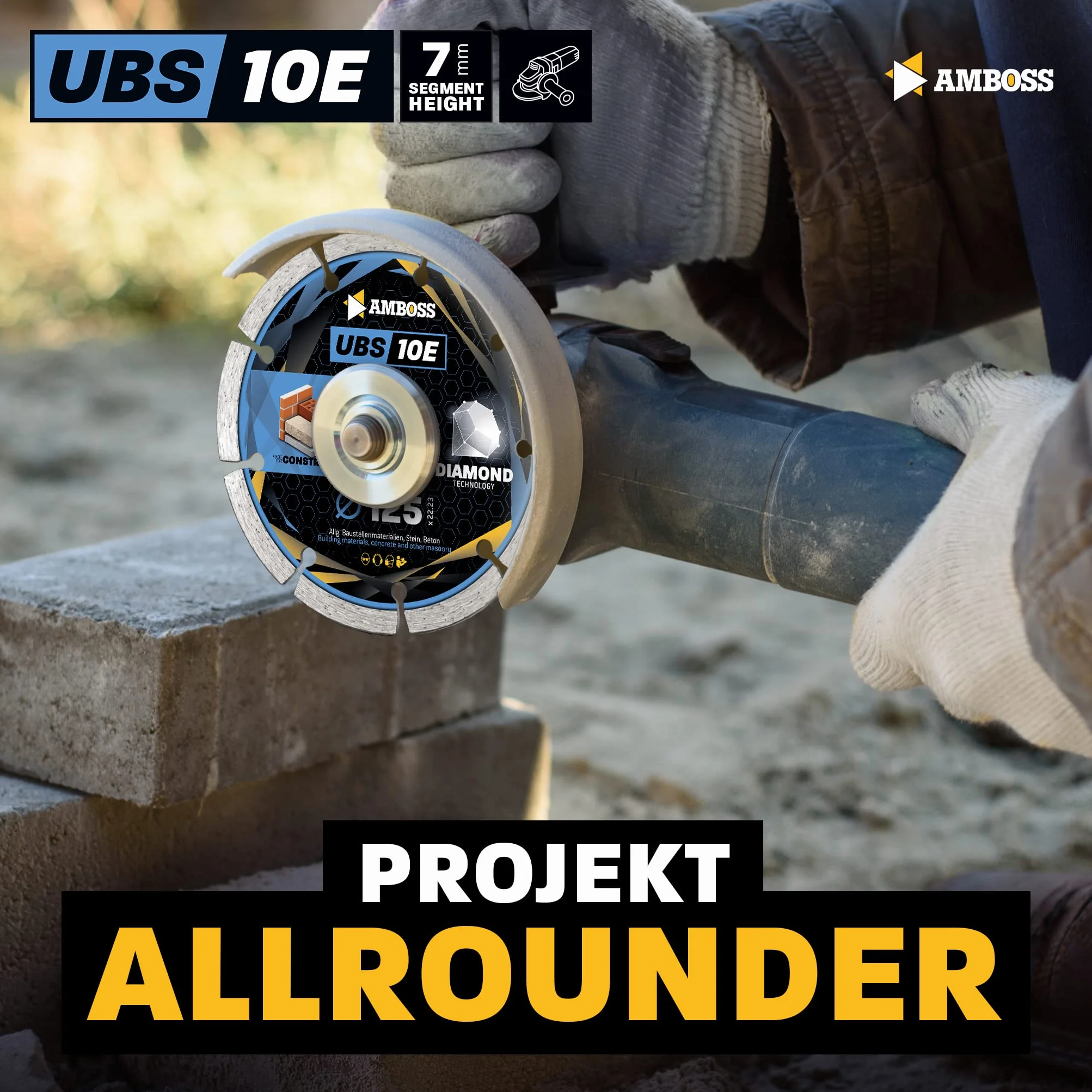 Amboss diamentowa tarcza do cięcia UBS 10E 230 mm x 22,23 mm beton