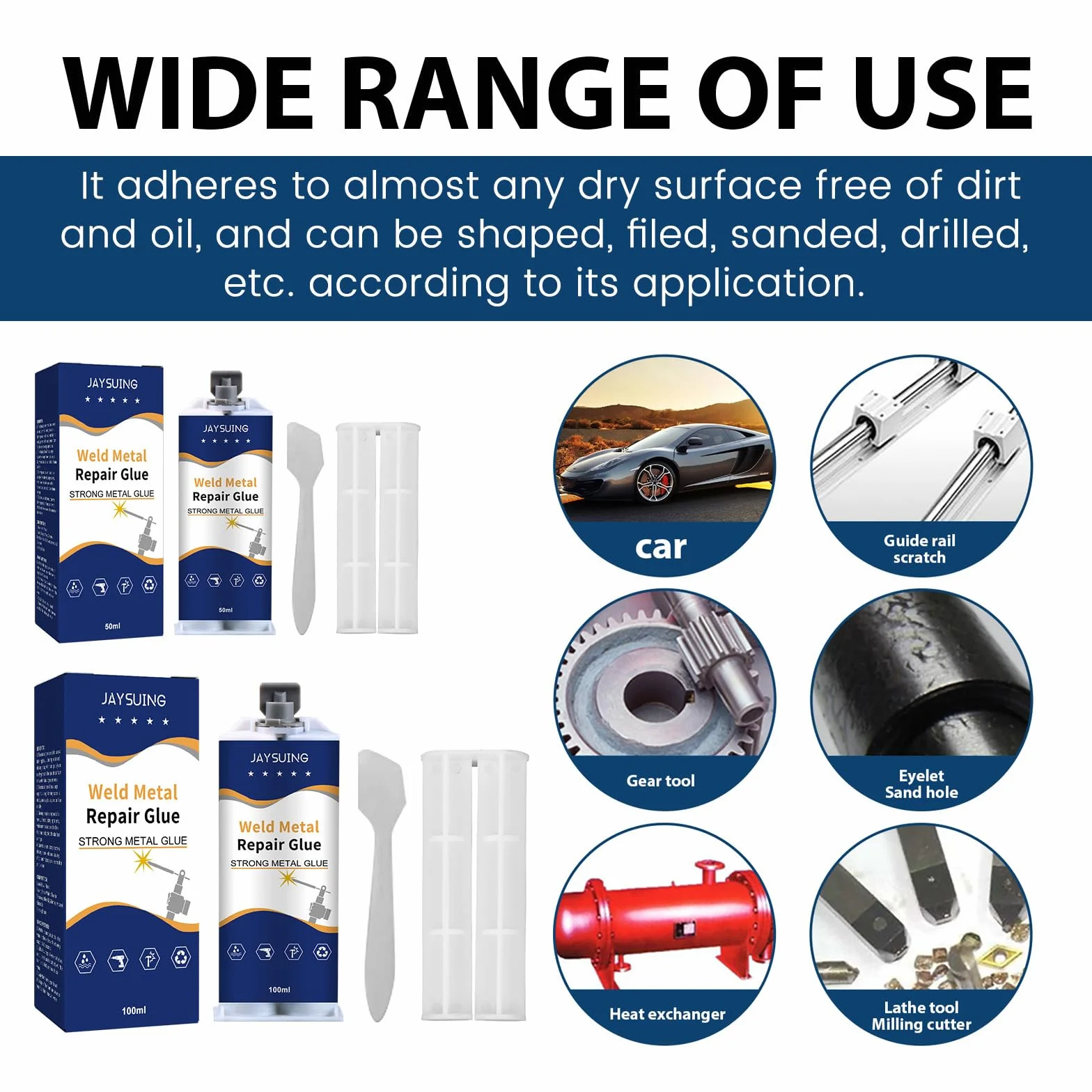 Metal Repair Glue High Strength Casting Repair Glue Heavy Duty Metal Gel