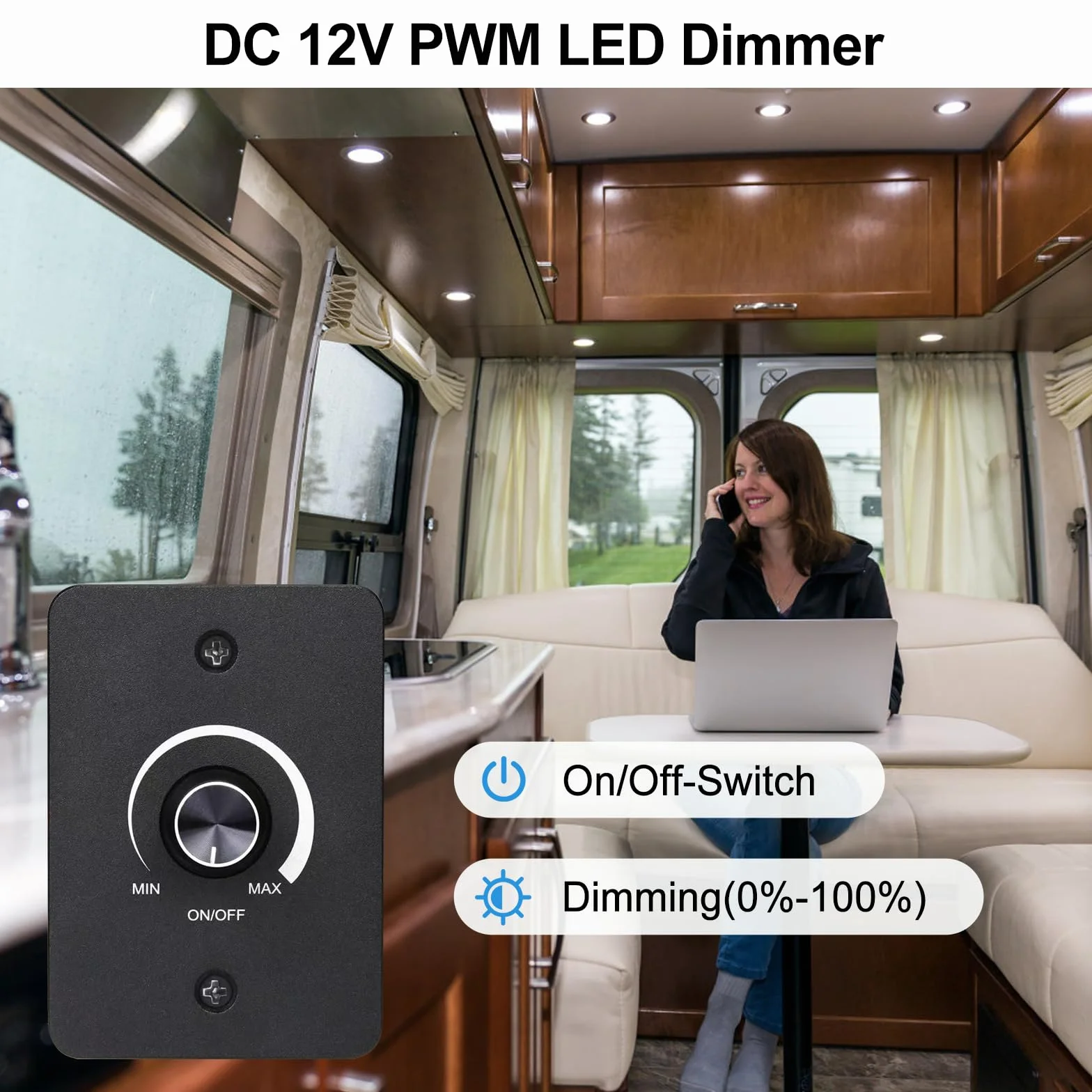 Ściemniacz LED 12V 5A PWM DC Bezstopniowy 3 Przewody