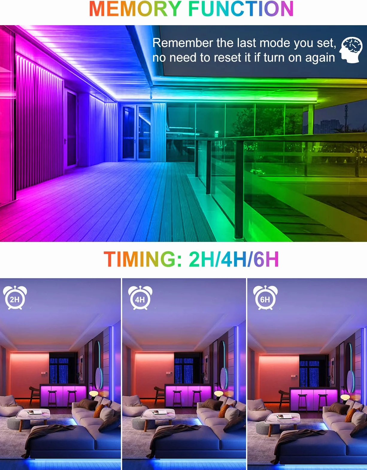 CLV Projektor LED RGB Bar 25 W Kolorowy reflektor z pilotem RF 360° Wodoodporna